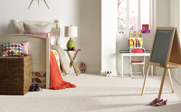 cozy beige carpet in a kid's bedroom